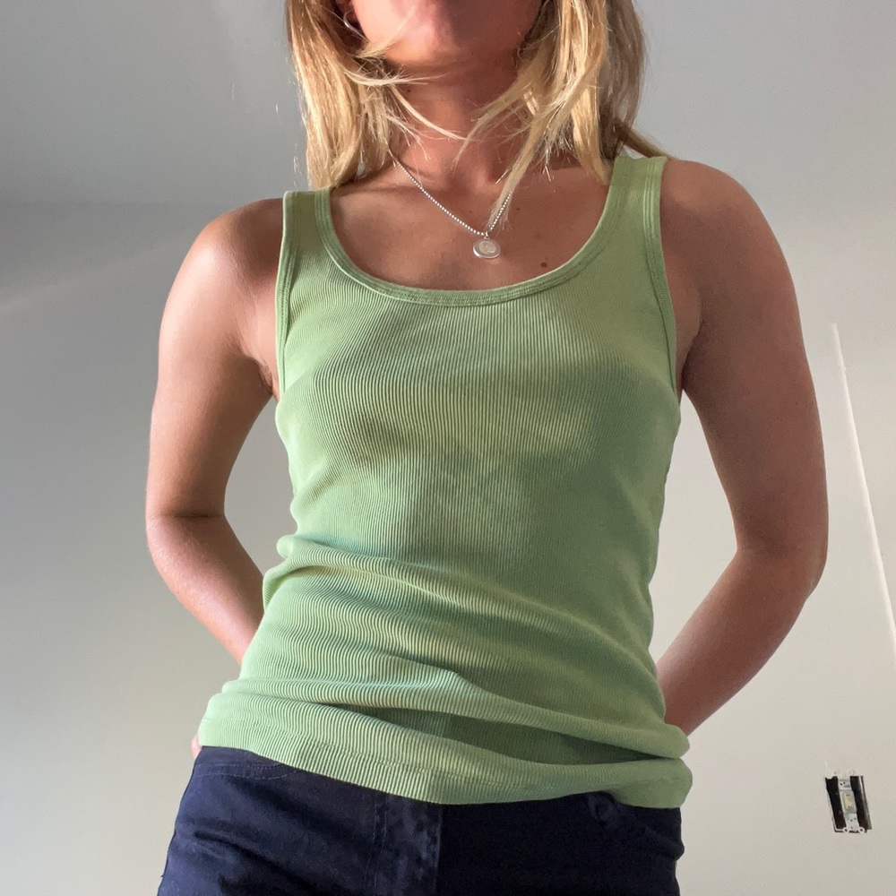 Green tank top